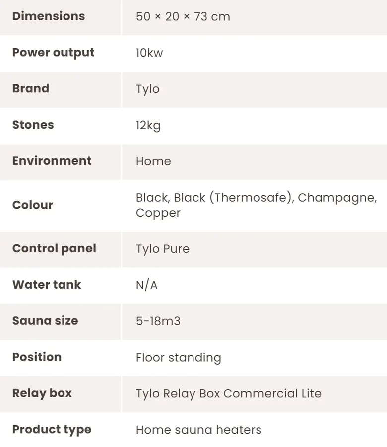 Atecpool Tylo Expression Combi sauna heater, copper10kW — view 5 of 6