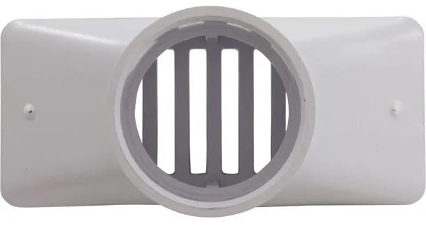 Pentair 2 ½" drain gutter with grate, ABS, White — view 3 of 5