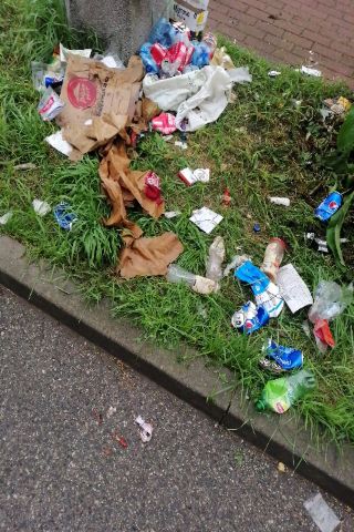 Trash near 97 Wspólna, Warsaw