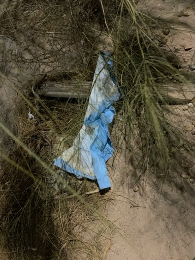 Trash near Hacienda Road, San Bernardino County, California, United States