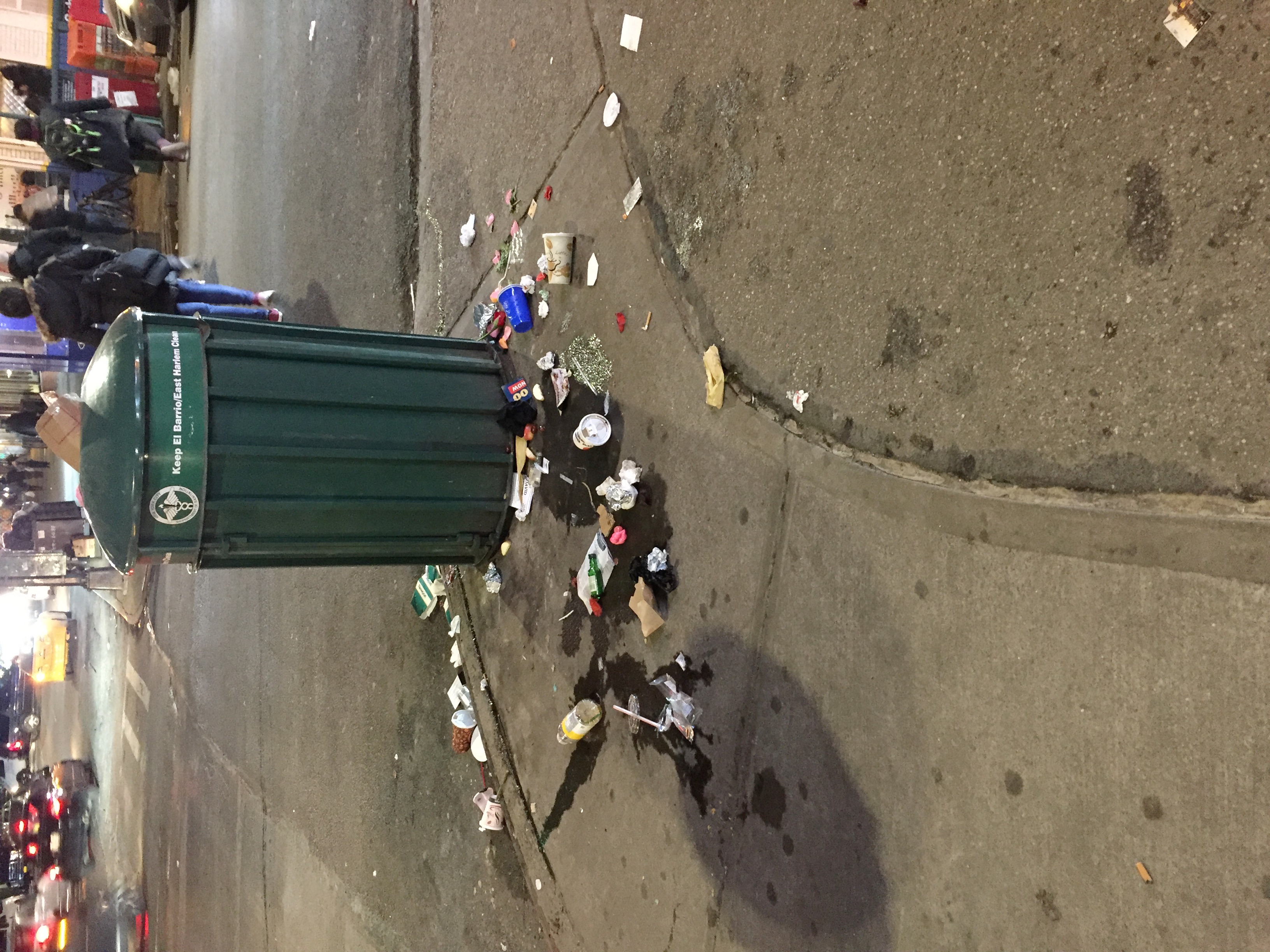 Trash near 1870 Lexington Ave, New York, NY 10029, USA