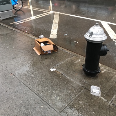 Trash near 111 East 118th Street, New York City