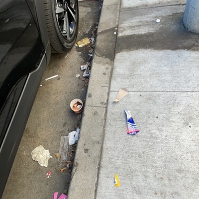 Trash near Robert F. Kennedy Community Schools, South Mariposa Avenue, Koreatown, Los Angeles, Los Angeles County, California, 90005, United States