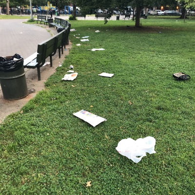 Trash near 1919 Madison Avenue, New York