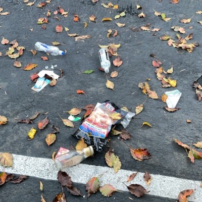 Trash near McNeil Lane, Newport Beach, Orange County, California, 92663, United States