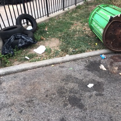 Trash near 1932 Arthur Avenue, New York