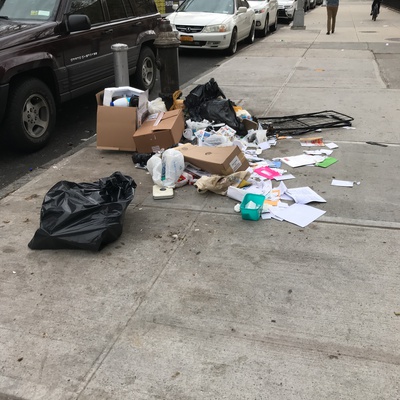 Trash near 1844 Lexington Avenue, New York City