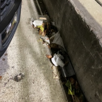 Trash near Target, Camino del Rio North, Westfield Mission Valley, Mission Valley, San Diego, San Diego County, California, 92018, United States