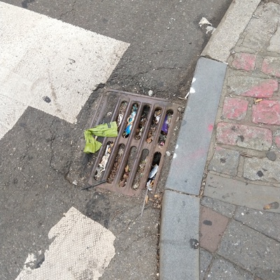 Trash near 215 Centre Street, New York