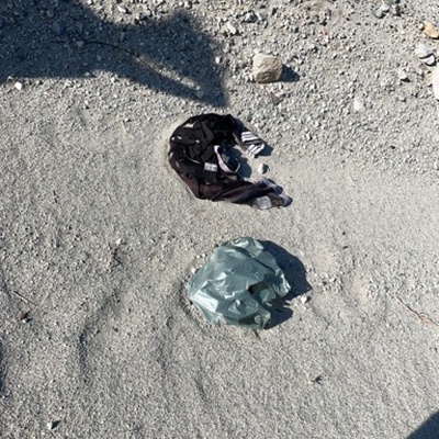 Trash near FedEx, Garnet Avenue, Garnet, Palm Springs, Riverside County, California, 92258, United States