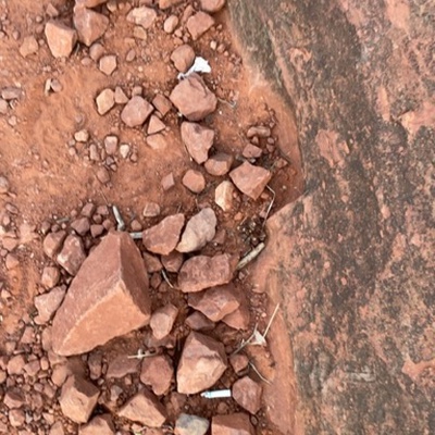 Trash near Bell Rock Trail, Yavapai County, Arizona, 86351, United States