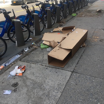 Trash near 312 Grand Street, New York City