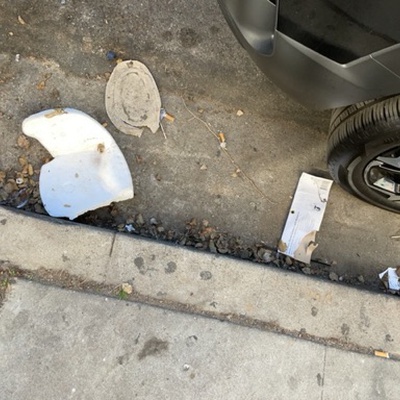 Trash near Robert F. Kennedy Community Schools, South Mariposa Avenue, Koreatown, Los Angeles, Los Angeles County, California, 90005, United States