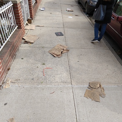 Trash near 22-22 29th Street, New York City