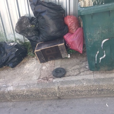 Trash near Karamani Sokak, Karaağaç Mahallesi, Yıldırım, Bursa, Marmara Region, 16230, Turkey