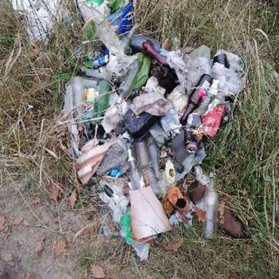 Trash near Wspólna, Zielona-Grzybowa, Wesoła, Warsaw, Masovian Voivodeship, 05-075, Poland