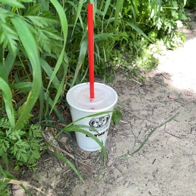 Trash near Knob Hill Trail, Flower Mound, Denton County, Texas, United States