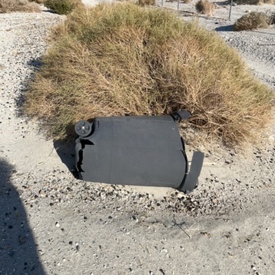 Trash near FedEx, Garnet Avenue, Garnet, Palm Springs, Riverside County, California, 92258, United States