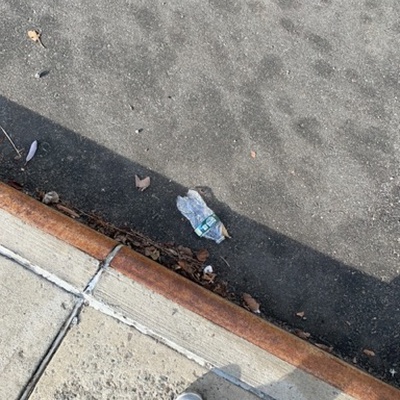 Trash near Sands Street, Brooklyn Navy Yard, Brooklyn, New York, 11251, United States