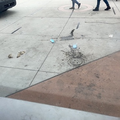 Trash near Target, Barack Obama Boulevard, Sentous, Baldwin Hills/Crenshaw, Los Angeles, Los Angeles County, California, 90232, United States