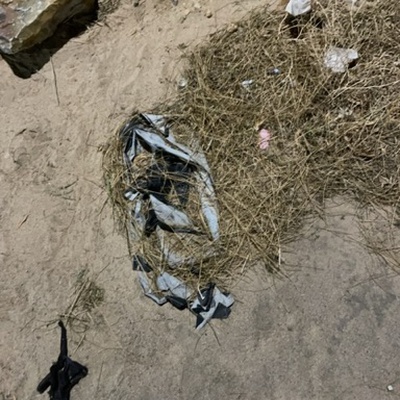 Trash near Hacienda Road, San Bernardino County, California, United States