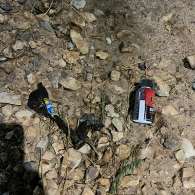 Trash near Hacienda Road, San Bernardino County, California, United States