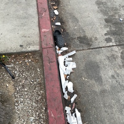 Trash near 178 East Ocean Boulevard, Long Beach