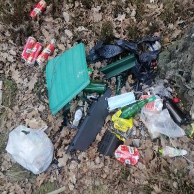 Trash near S17 - Wschodnia Obwodnica Warszawy (proj.) wariant 3, Szkopówka, Wesoła, Szkopówka, Sulejówek, Mińsk County, Masovian Voivodeship, 05-075, Poland