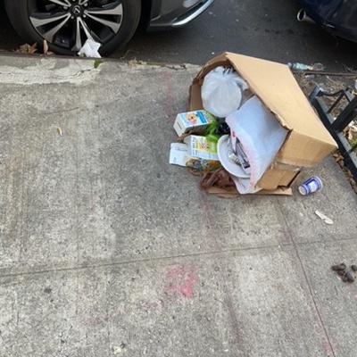 Trash near 553 West 204th Street, New York