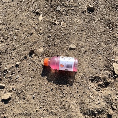 Trash near Lusardi Creek Preserve, Rio Vista Road, San Diego County, California, 92067, United States