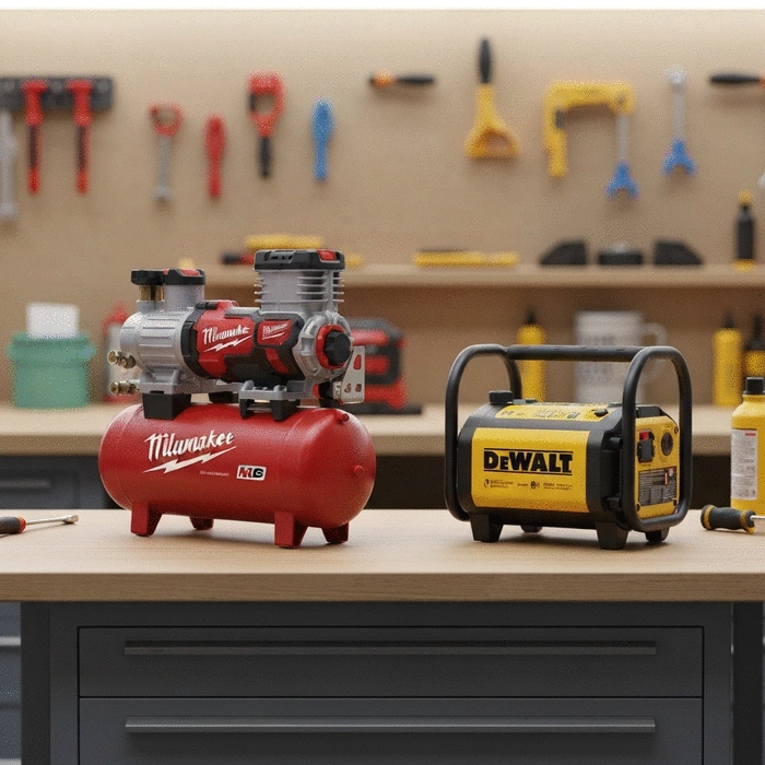 Milwaukee M18 vs Dewalt Compressors