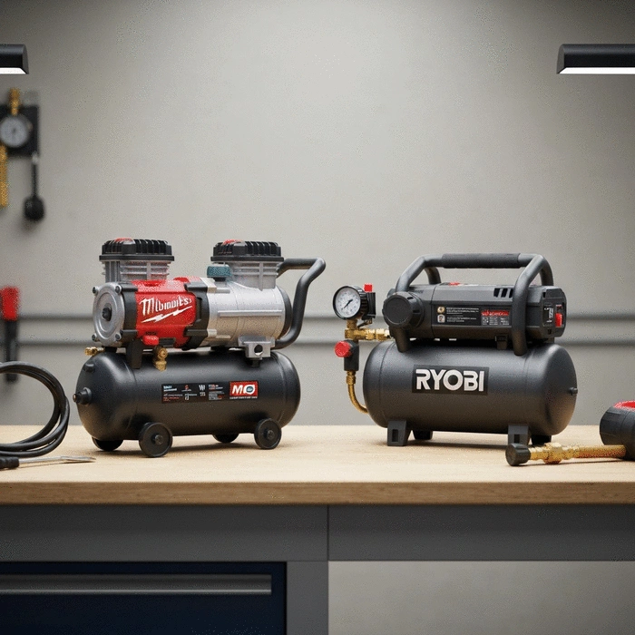 Milwaukee M18 vs Ryobi Cordless Air Compressor Comparison: Which is Better for Portability?