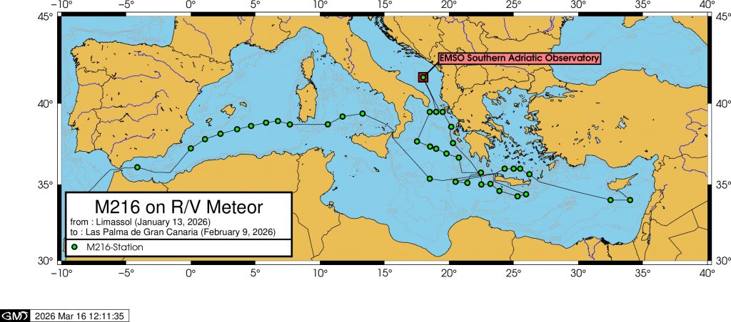 EMSO strengthens Collaboration with Med-SHIP during RV Meteor M216 Expedition