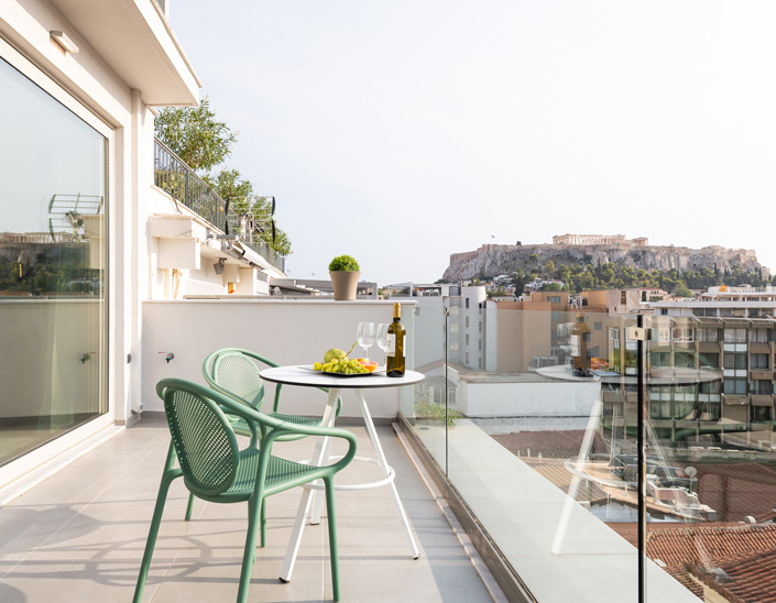 Balcony Room View, Enattica Monastiraki Living in Athens