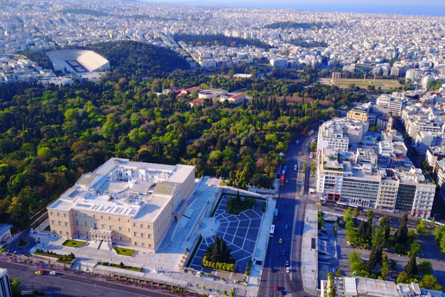 Drone photo of Syntagma Square