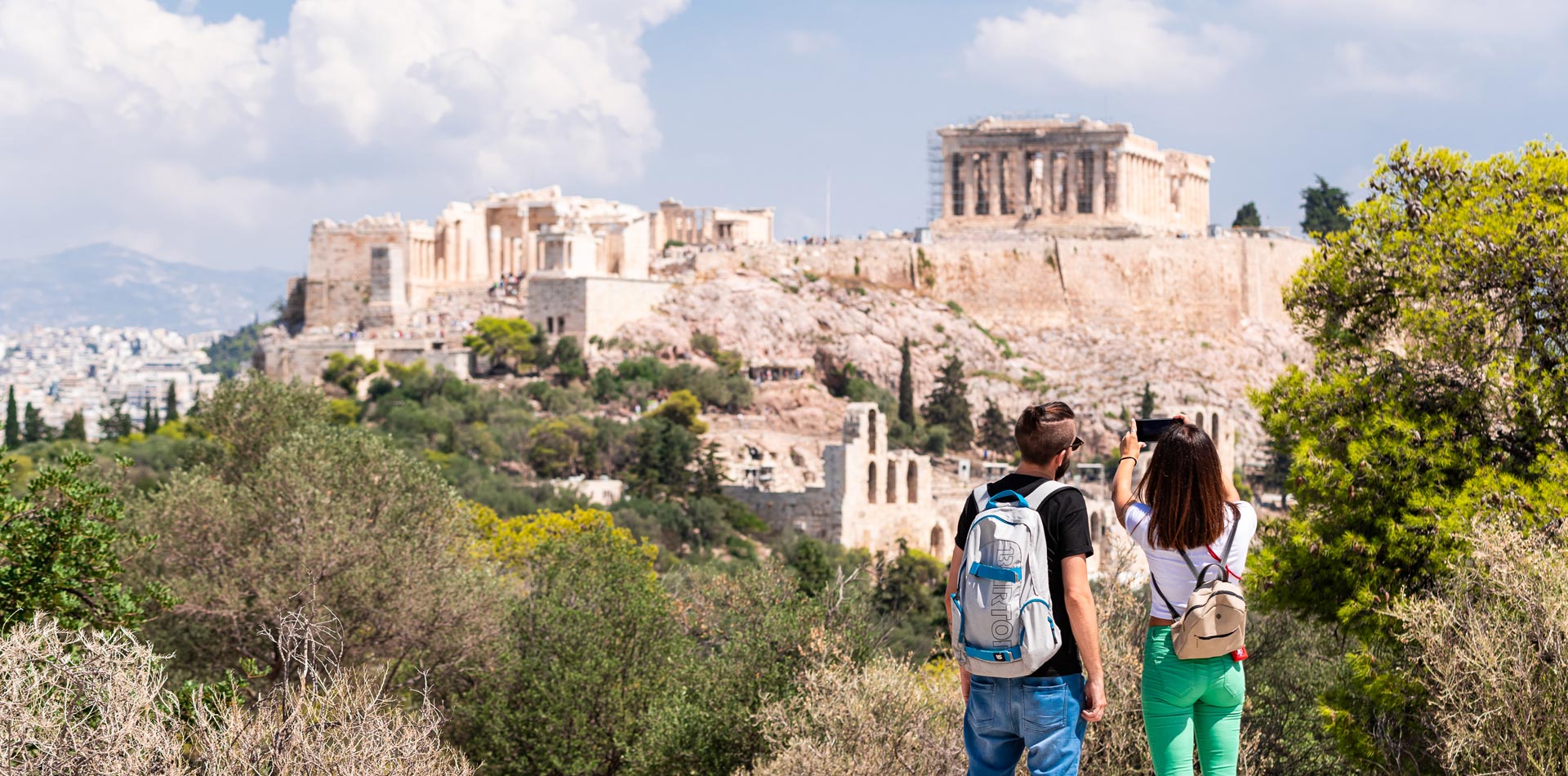 Θέα της Ακρόπολης από το λόφο του Φιλιππάπου