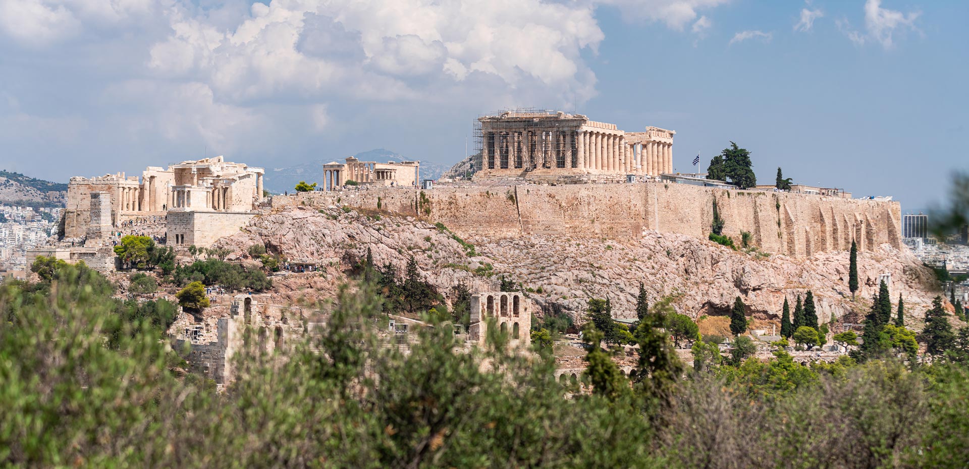 Θέα από τον Παρθενώνα μια ηλιουόλουστη μέρα στην Αθήνα, Enattica Main