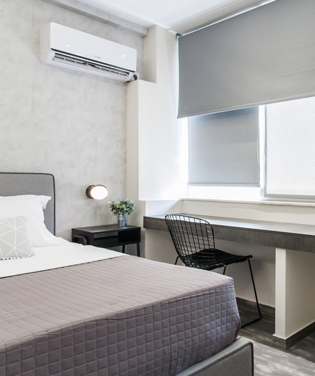 Enattica Syntagma Living, bedroom with double bed