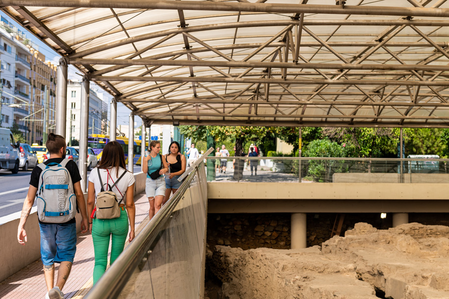 Archeological area in Athens