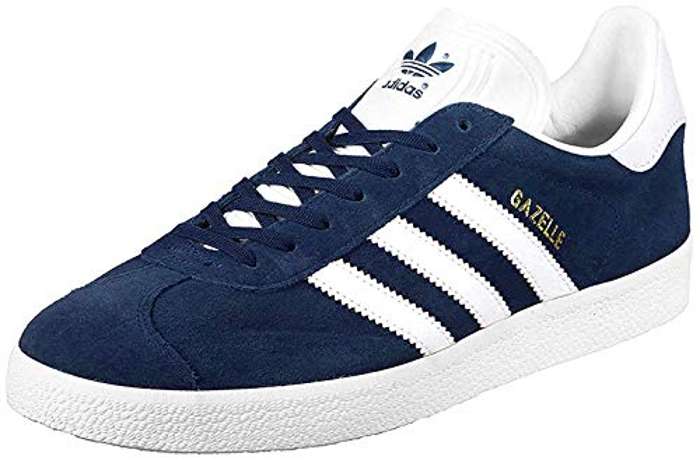 adidas Gazelle, Zapatillas de deporte Unisex Adulto, Varios colores Navy/White/Gold Metalic), 42 EU