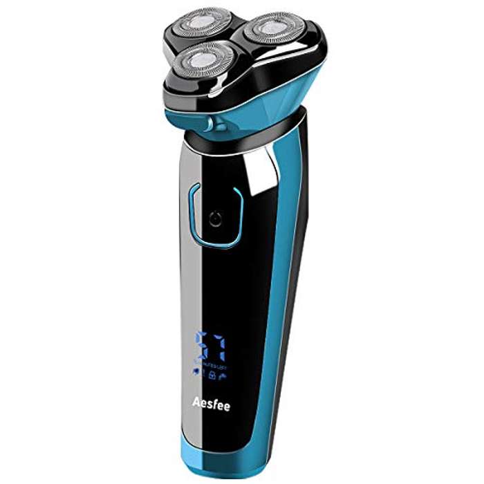 Afeitadora eléctrica, afeitadora 2 en 1, afeitadora de papel de aluminio  LCD, pantalla de cristal líquido, recargable, recortadora de barba