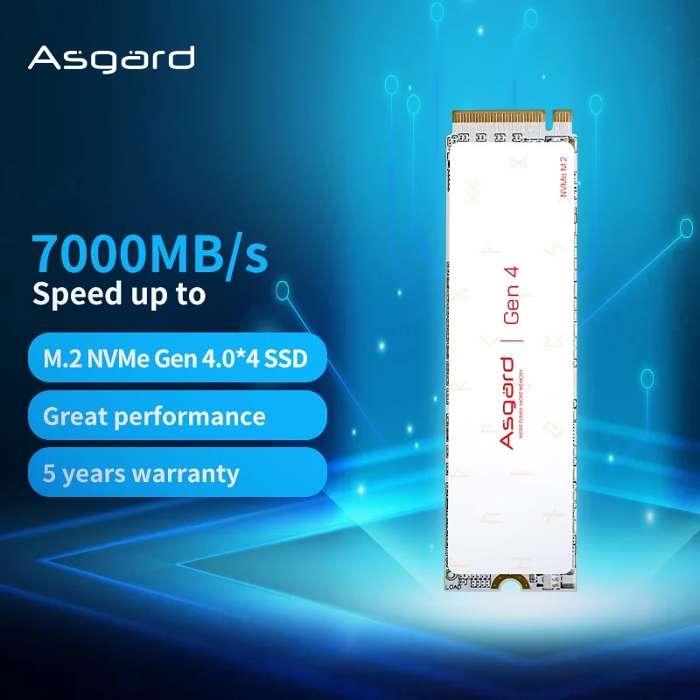 Asgard-disco duro interno M2 SSD GEN4 M.2 2280 Pcle 4,0 X4 NVMe 1TB