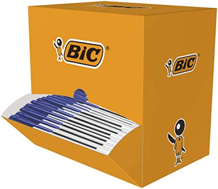 BIC Cristal Bolígrafos, Original, Óptimo para material escolar