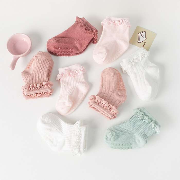 Calcetines de algodón suave para bebé, medias antideslizantes de a 24 meses, para primavera y