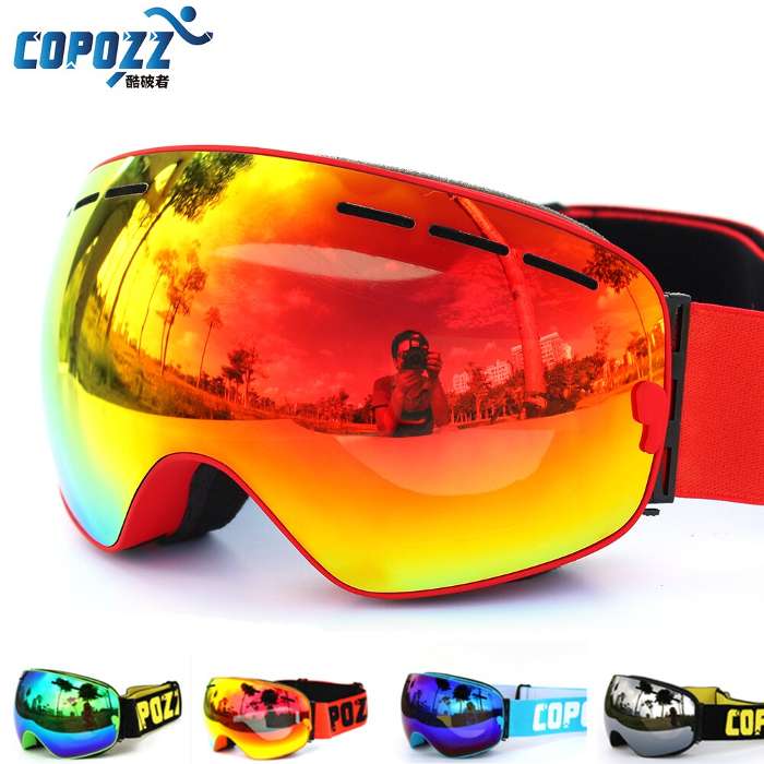 COPOZZ Juego de gafas de esquí para niños, gafas de snowboard y