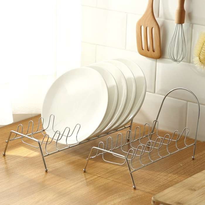 Escurridor de platos montado en la pared sobre el fregadero, estante de  aluminio para ollas, escurridor de platos para cocina con organizador de