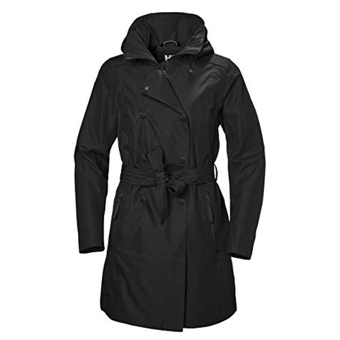 Helly Hansen W Welsey II Trench Chaqueta, Mujer, Negro, S