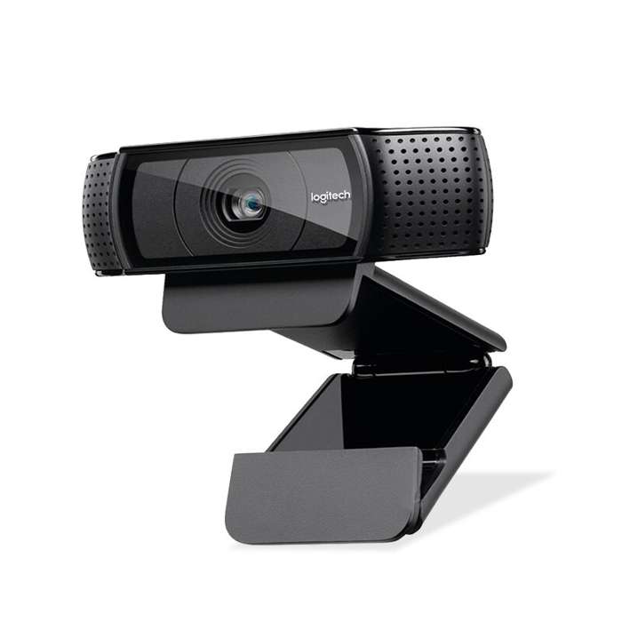 Logitech Webcam HD Pro C920e pantalla panorámica de Video y grabación de  1080 p Cámara ordenador