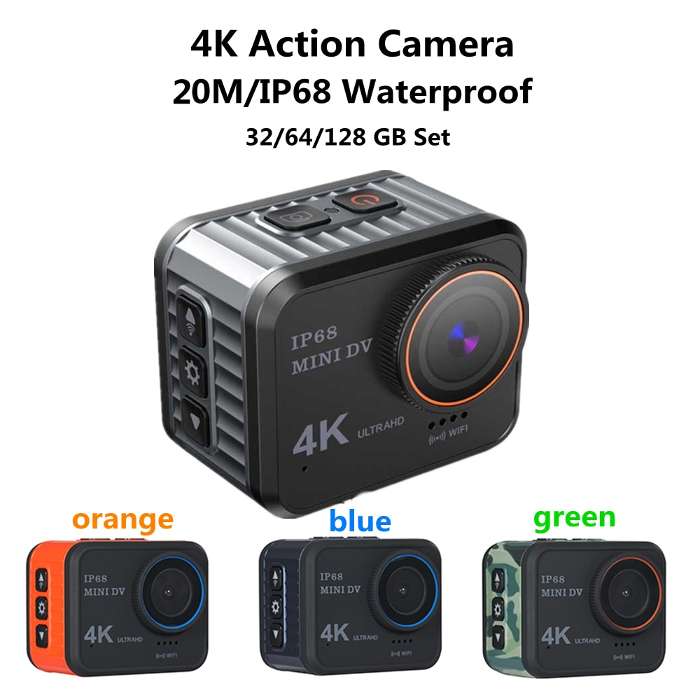 Mini camara deportiva 4k cámara de acción Ultra HD 4K, 10m