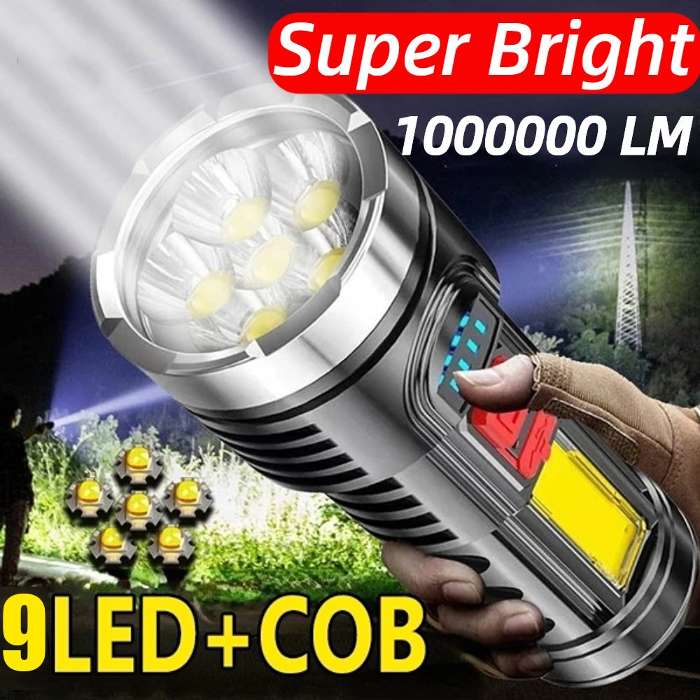 Linterna Led más potente de 1000000 lúmenes, antorcha